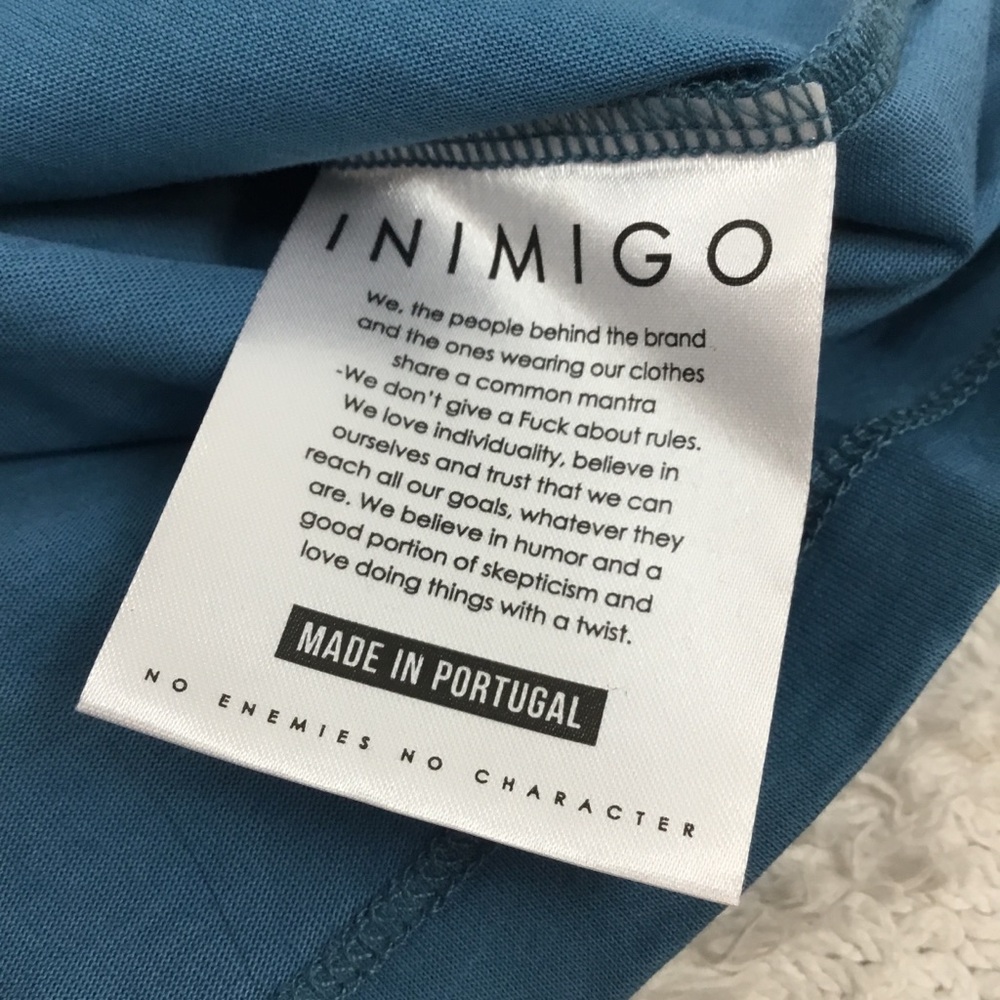 INIMIGO Classic Embroidered Heart Long Sleeve Organic Cotton T Shirt XL - Picture 8 of 9